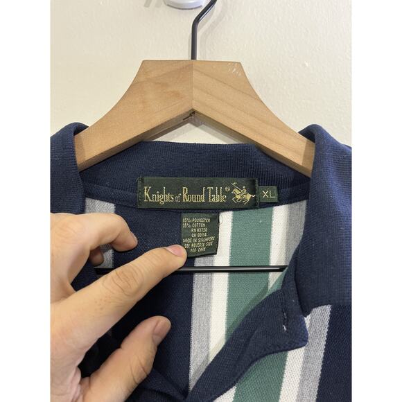 Vtg 90s Preppy Old Money Rugby Equestrian Striped Polo XL Y2K Classic Hip Hop - Picture 6 of 12